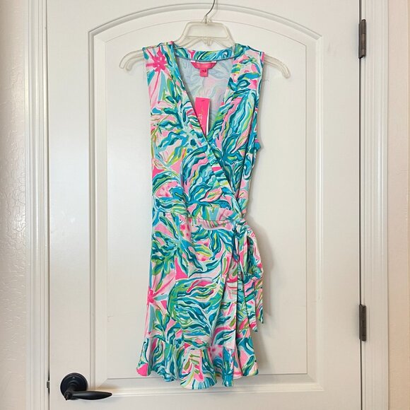 New Lilly Pulitzer XS Romper Rilla One In A Melon Stretch Knit NWT - Picture 2 of 10